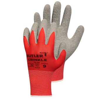 ein Paar rote Arbeitshandschuhe Butler Pro Crinkle