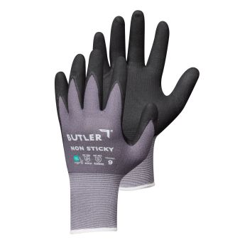 ein Paar graue Feinstrickhandschuhe Butler Pro Non Sticky