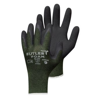 ein Paar schwarze Arbeitshandschuhe Butler Pro Foam